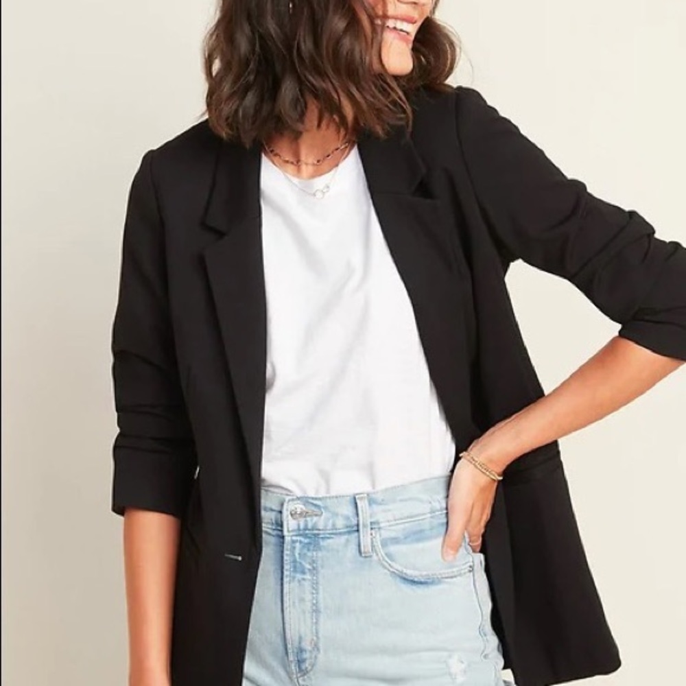 Ponte Knit Boyfriend Blazer